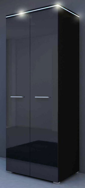 Šatníková skriňa Leverkusen čierna *výpredaj