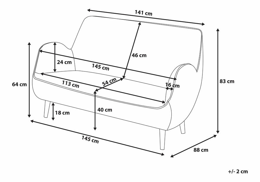 Garnitura za sjedenje Klarup (plava)