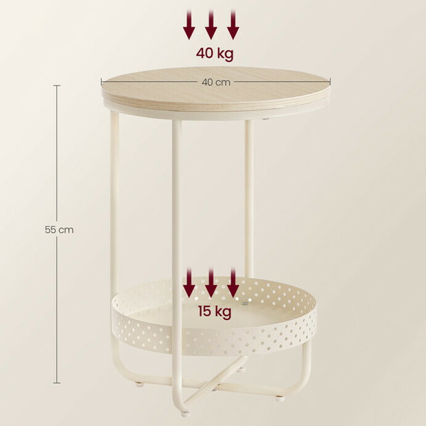 Príručný stolík Cleatinos (béžová)