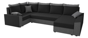 Kutna garnitura Paragon Long (siva + crna) (L)