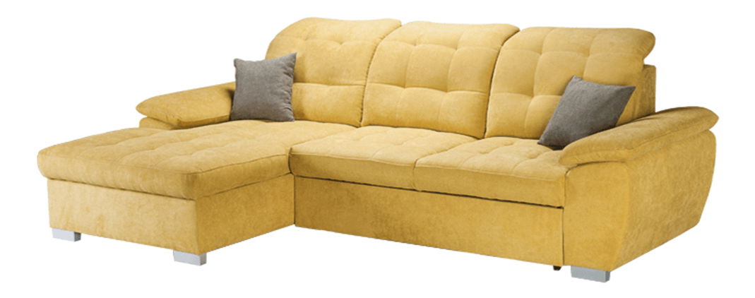 Rohová sedačka Evange (horčicová) (L)