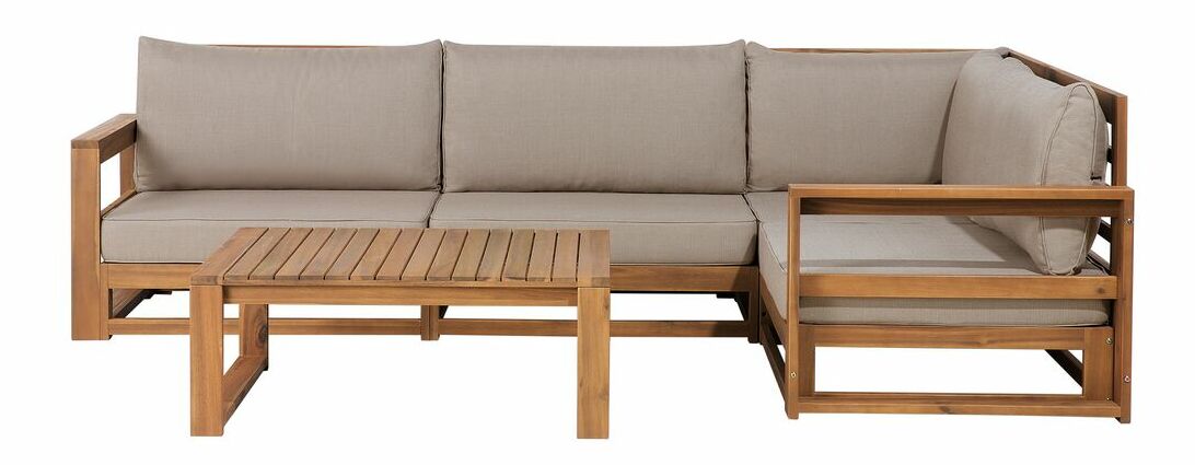 Záhradná sedacia súprava Tamar (svetlé drevo) (akácia)