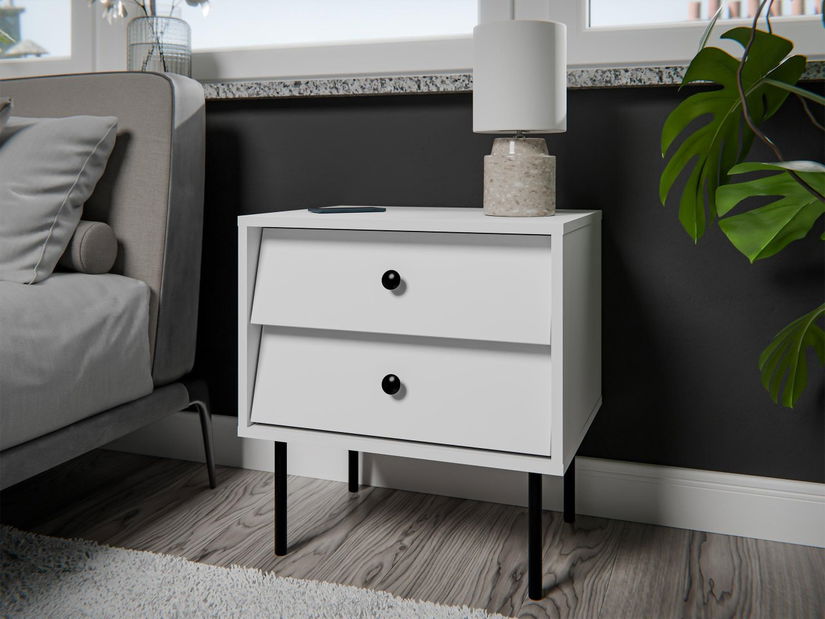 Set două noptiere Aurezzo 150 (alb)