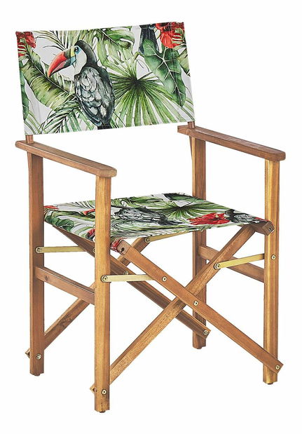 Set 2 vrtne ležaljke s rezervnim presvlakama Ciala (siva + uzorak tukana)