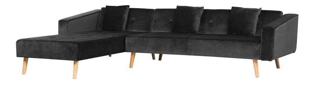 Sarokkanapé Vanto (fekete) (B)