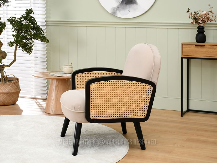 Fotelja Will (bež + crna)