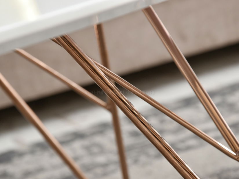 Konferenčný stolík Petal Zest Xl2 (biela + medená)