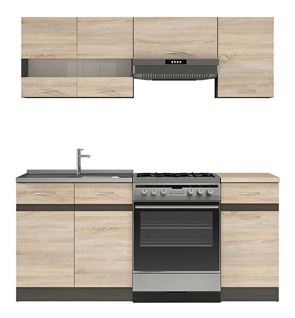 Kuchyňa BRW Junona line 180 cm (Wenge + Dub sonoma) *výpredaj