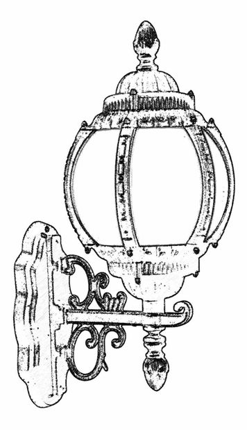 Kültéri fali lámpa Myra (fekete + fehér)