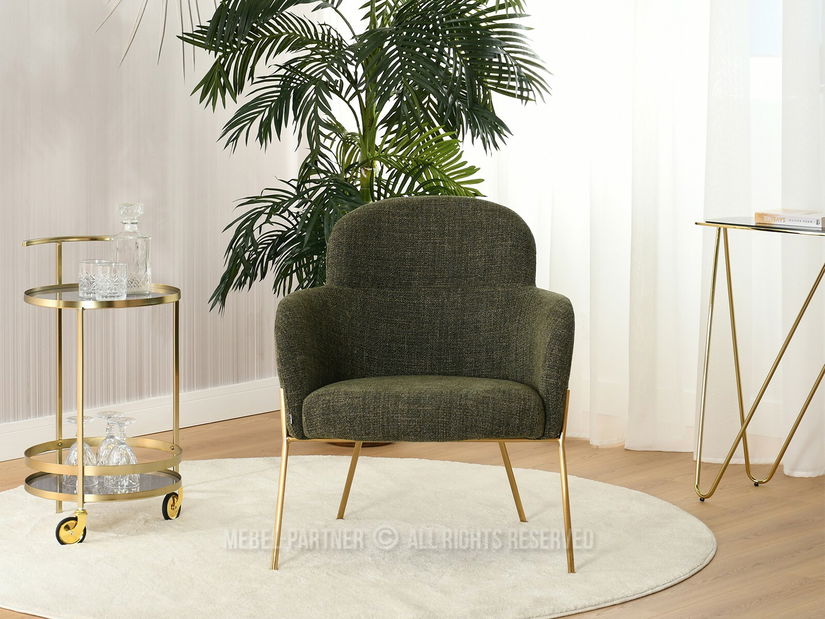 Fotoliu Baggie F (verde + auriu)