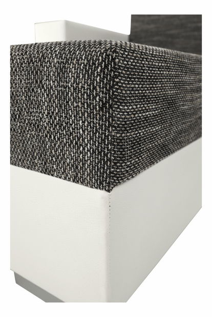 Rohová sedačka v tvare U Esa (biela + sivá)