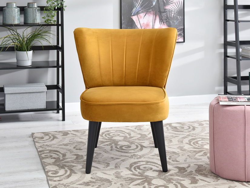 Relaxačné kreslo Arginteno (medová + čierna)