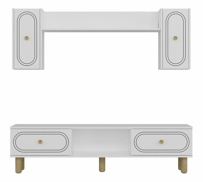 Obývacia stena Polena (biela)