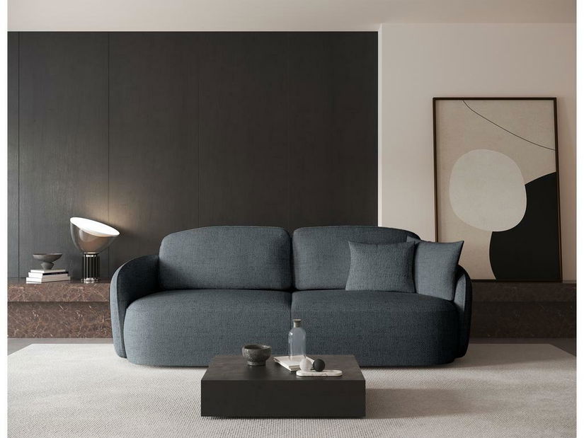 Háromszemélyes kanapé Sheila (sötétszürke + fekete)