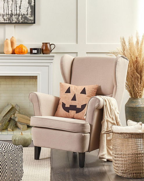 Ozdobný vankúš 45 x 45 cm Sebby (béžová)