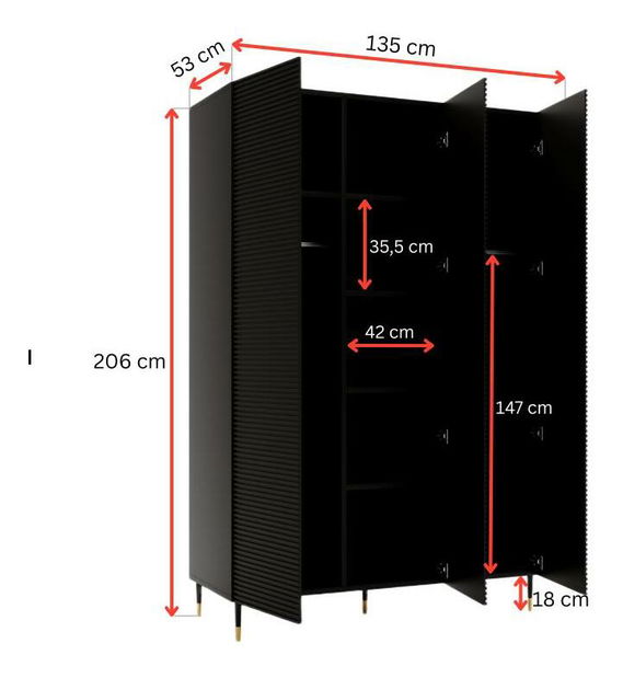 Dulap de haine Imperotta I07 (Verde)