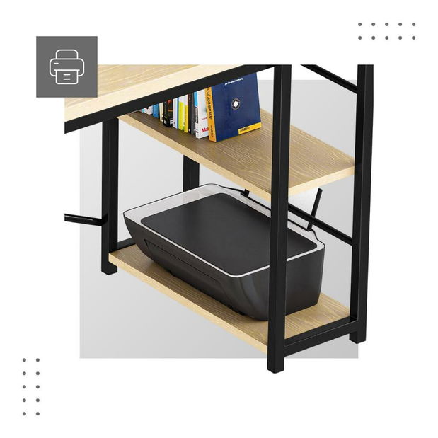 PC asztal Legend 4.0 (fekete + természetes)