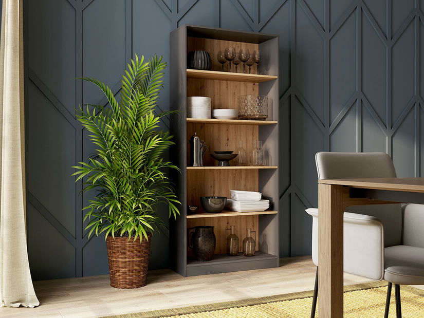 Regál Refarencios 4 (antracit + artisan tölgy)