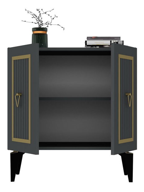 Skrinka Mapuse (antracit + zlatá) *výpredaj