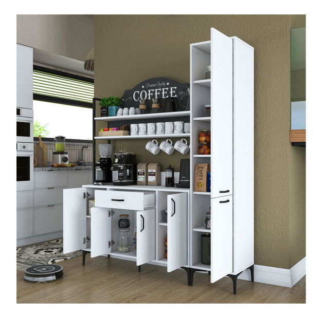 Set kuchynských skriniek Jenaretta 49 (biela + čierna)