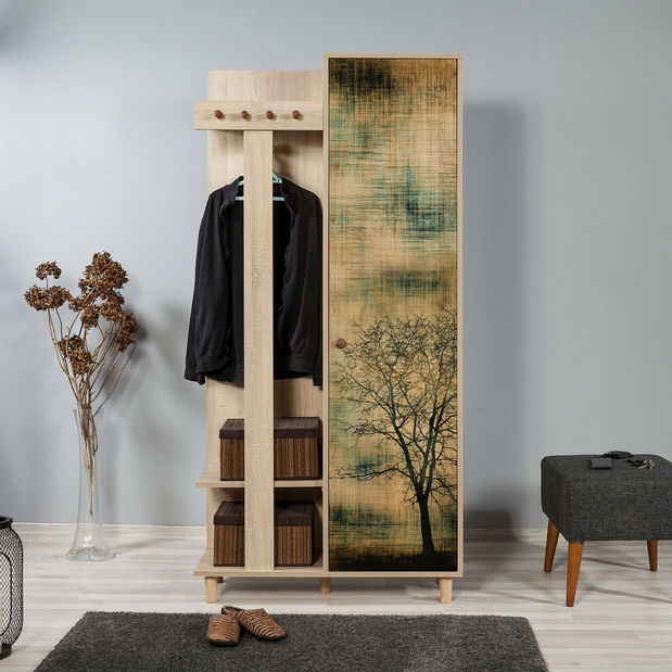 Set mobilier pentru hol Gardin (Stejar sonoma)