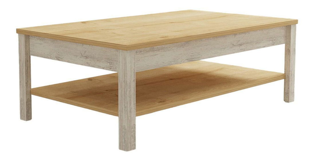 Konferenčný stolík Kiluko 1 (dub zafírový + biela) 