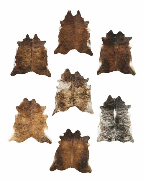 Koberec z hovädzej kože 3-4 m² Nasku (svetlohnedá)