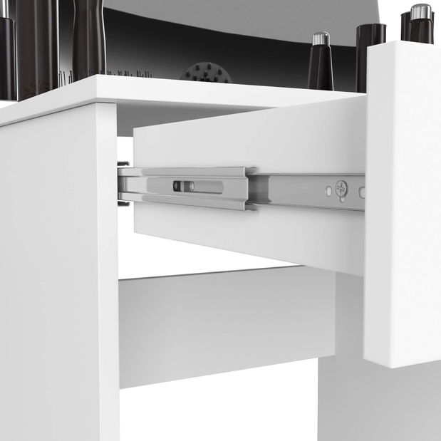 Toaletný stolík Parijat (biela) (so zrkadlom) (P)