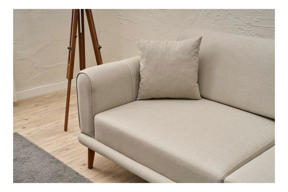 Háromszemélyes kanapé Sorenella (krém + dió)