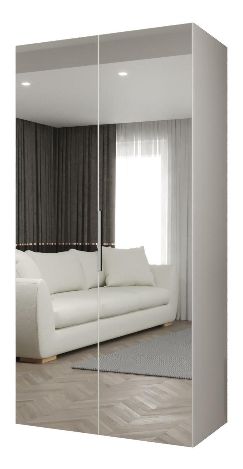 Dulap de haine 100 cm Mirabella 3 (alb + Cașmir)