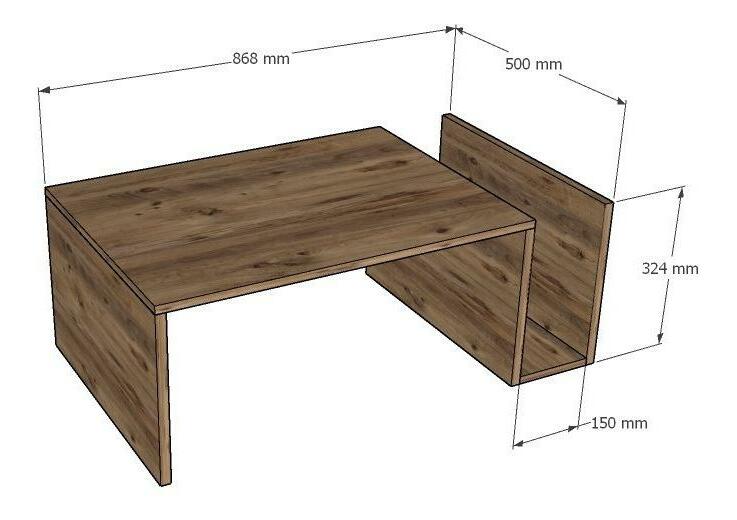Stolić za kavu Megan (zafirov hrast)