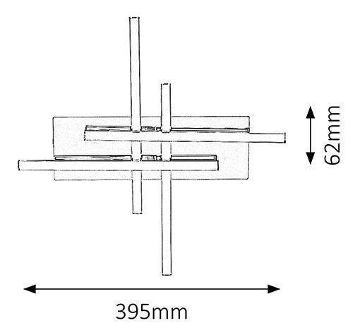 Stropna svjetiljka Meredith 2478 (krom)