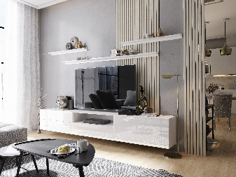 Mobilier living Berny 49 (alb + Alb lucios)