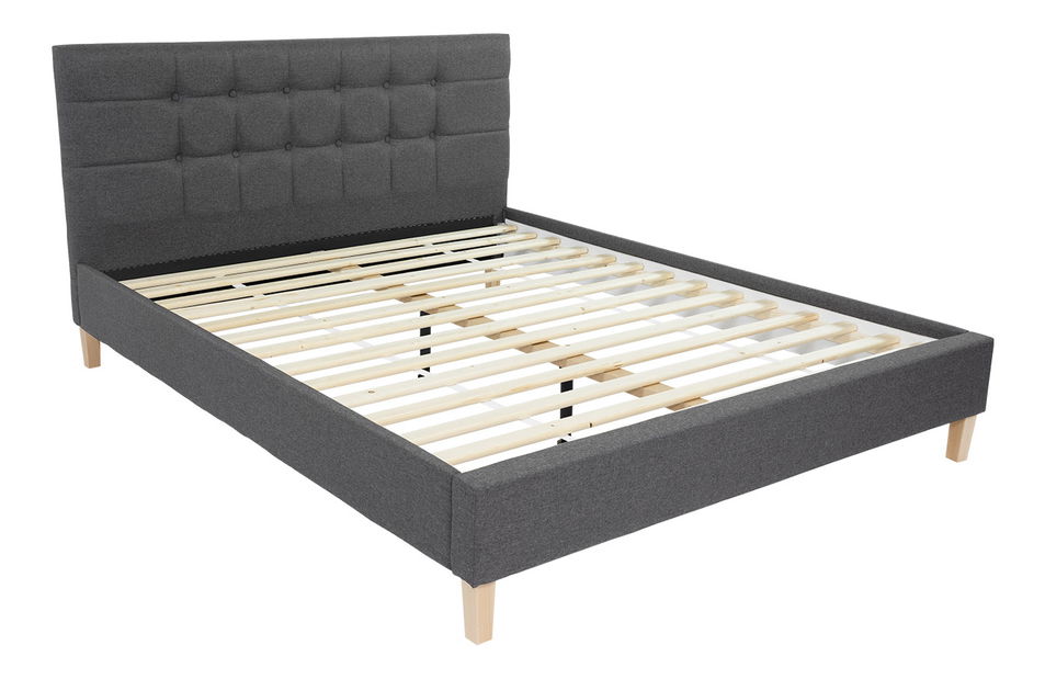 Manželská posteľ 140x200 cm Marka (tmavosivá) *výpredaj