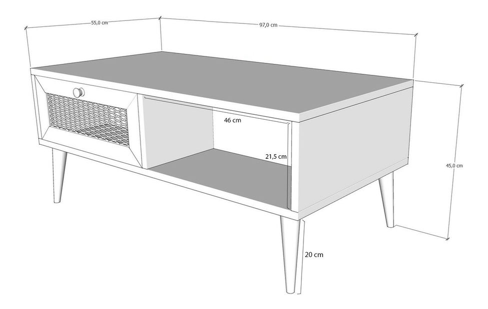 Dohányzóasztal Sybila (tölgy)