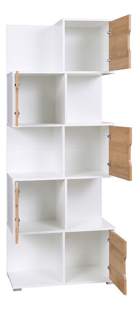 Regal Iweta R5D (bijela mat + hrast zlatni)