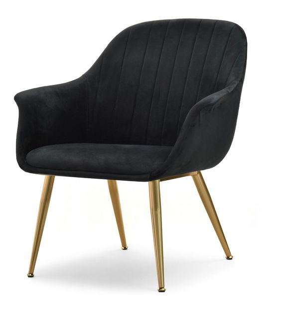 Fotelja Osmol F (crna + zlatna)