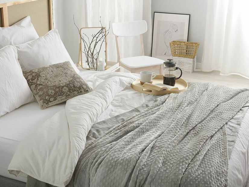 Deka 220x200 cm SAMRE (poliester) (siva)