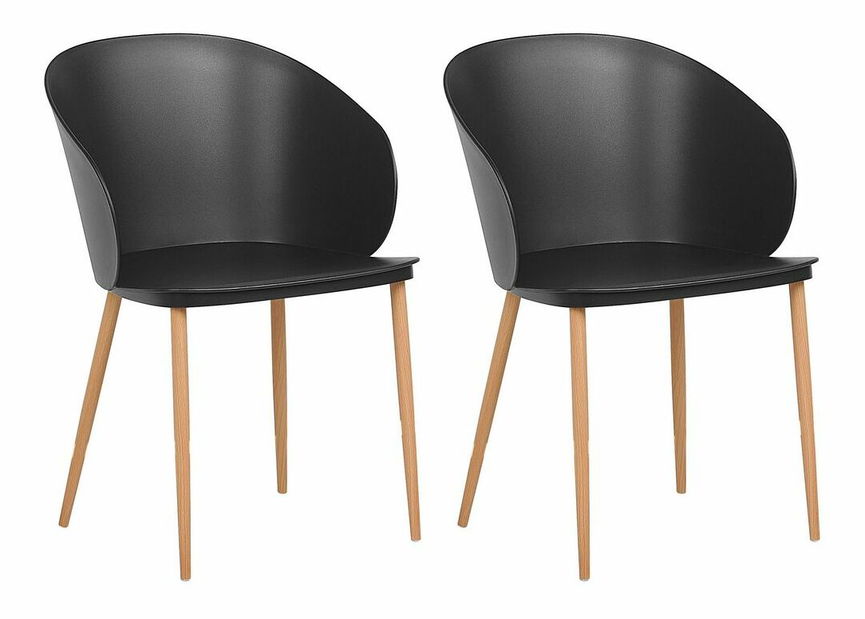 Set 2 buc. scaune de sufragerie BALAK (negru)