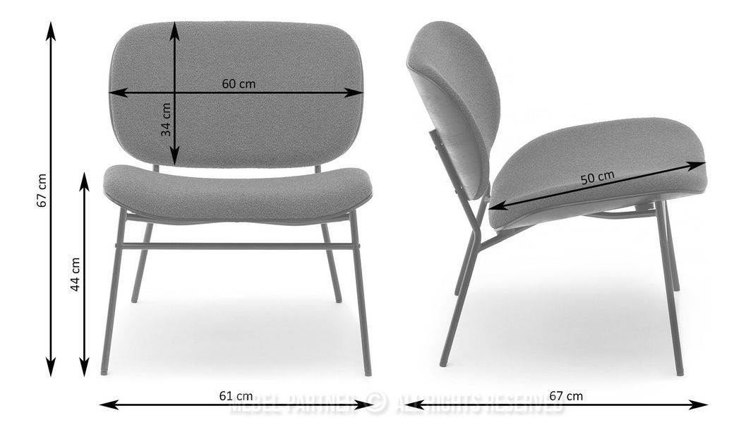 Fotel Black (szürke + fekete)