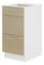 Donji kuhinjski ormarić- Lavera 40 D 3S BB QUADRO (bijela + sjaj cappucino)