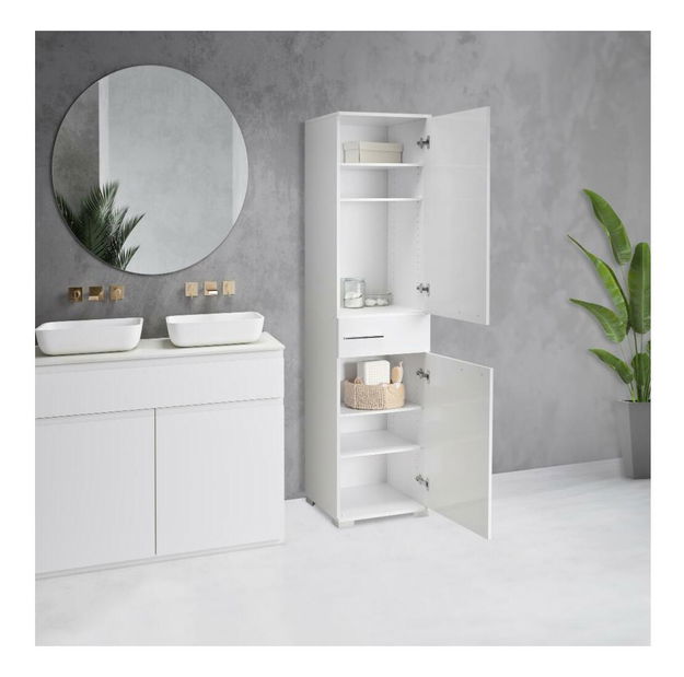 Policová skriňa Aderyn (biela)