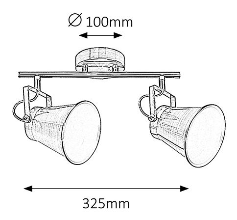 Bodové svietidlo Martina 6517 (bronzová)