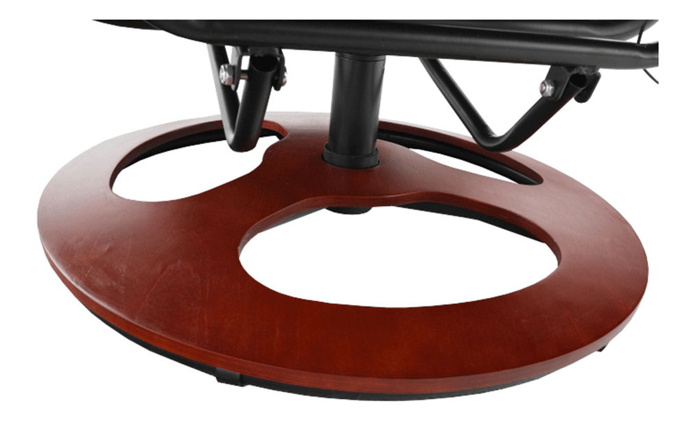 Masážne kreslo Ardos (ekokoža čierna + čerešňa) 