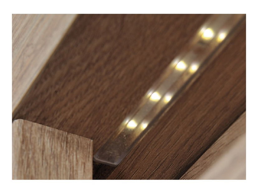 Comodă Livia 15 (Stejar ribbeck + Alb lucios)