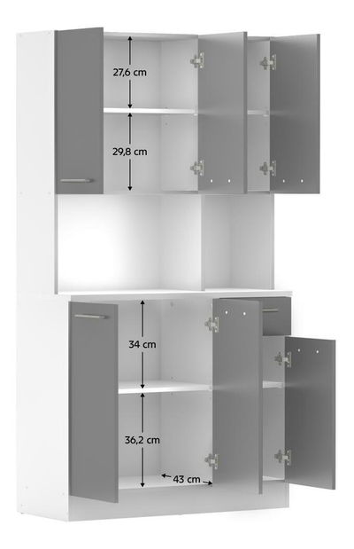 Kuhinjski kutak Palermo NEW (bijela + grafit)