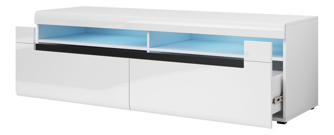 TV stolík Hayle Typ 39 (biela + biely vysoký lesk)