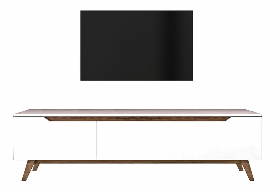 TV stolić/ormarić Damien (bijela + orah)