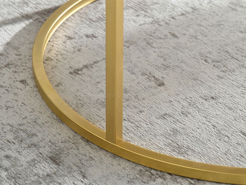 Dohányzóasztal Kolja Stolik S (fehér + arany)