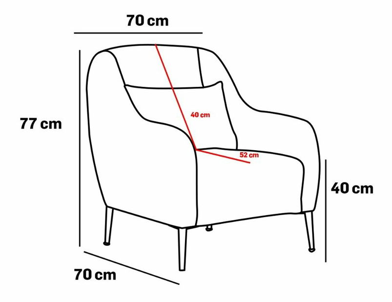 Kreslo Victory (Sivá)